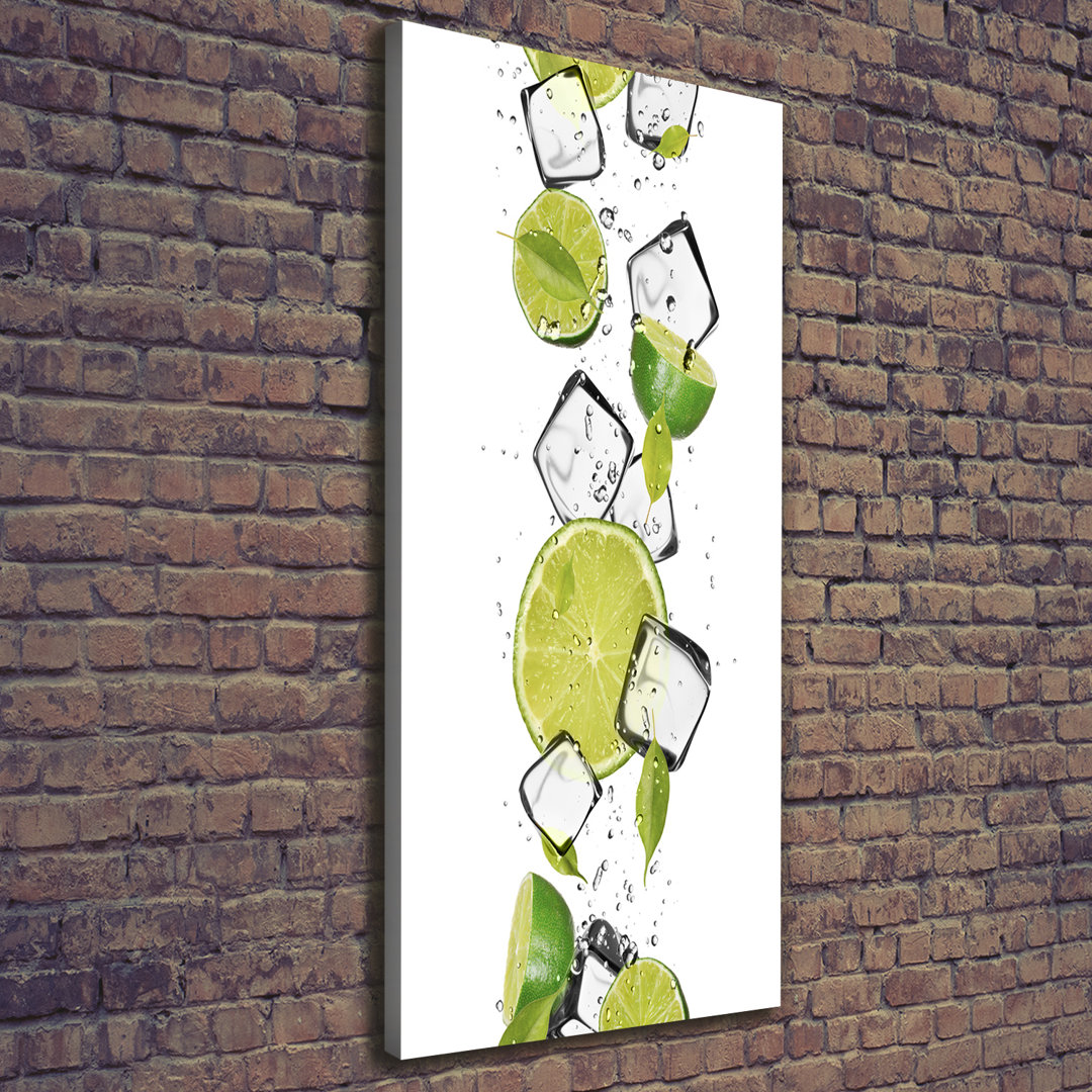 Limonka und Eis - Kunstdrucke auf Leinwand - Wrapped Canvas