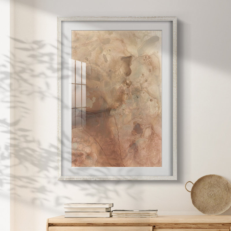 Marble Ground II -Framed Print, 25.5" H x 17.5" W, White