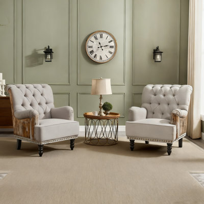 Erithon 31.5" Wide Upholstered Wingback Accent Chair