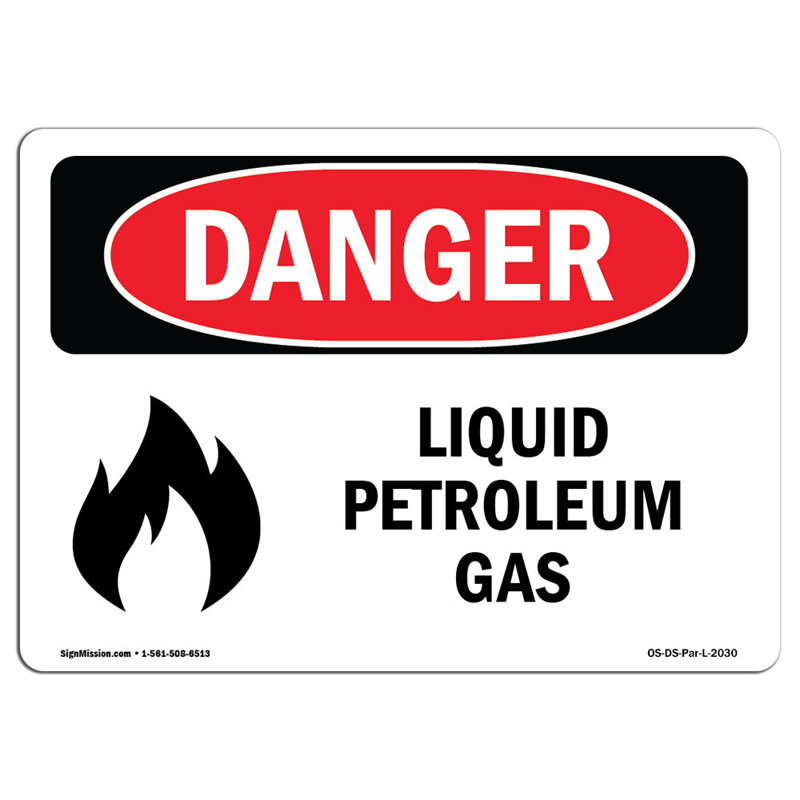 OSHA Danger Sign, 12" H x 18" W x 0.1" D