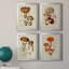 Mushroom Variétés I - Ensemble de 4 peintures sur toile encadrées-1710397847-1710397851