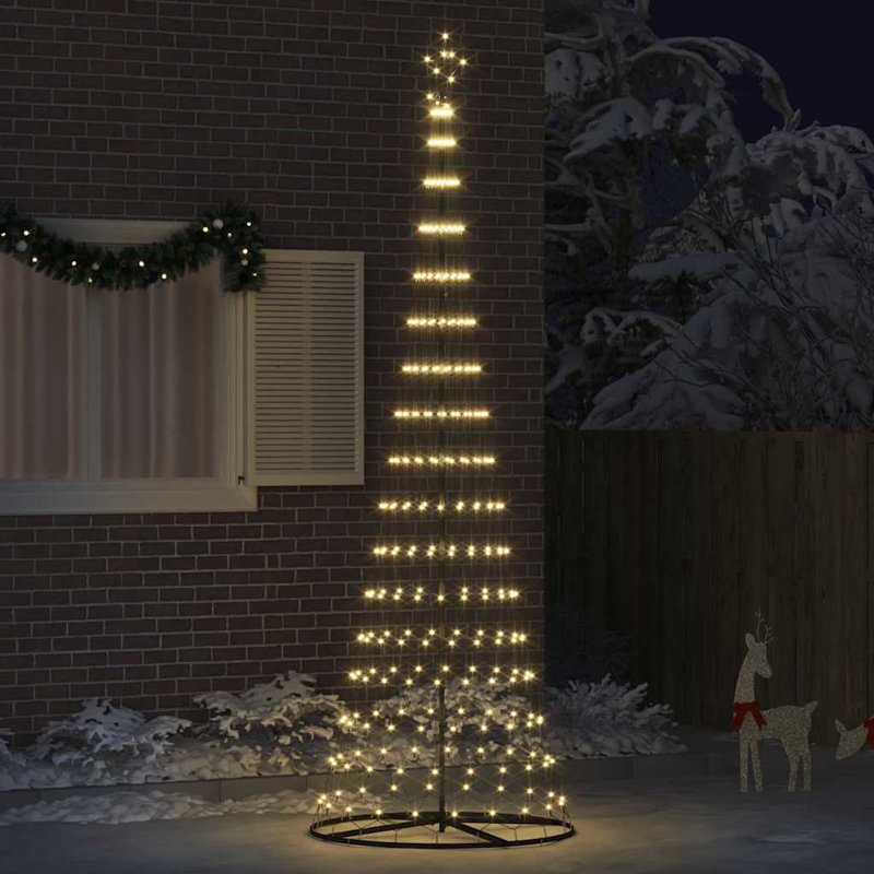 LED Christmas Tree 100.5 x 100.5 x 302.5 cm Metal, Warm White