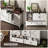 Kaicey 48" Farmhouse w/5 Drawer & 2 Sliding Barn Doors, Dressers & Chests of Drawers for Bedroom, Living Room-1529929354