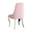 De 2 chaises de salle à manger rembourrées en velours rose avec pieds, siège rectangulaire pour une expérience gastronomique chic