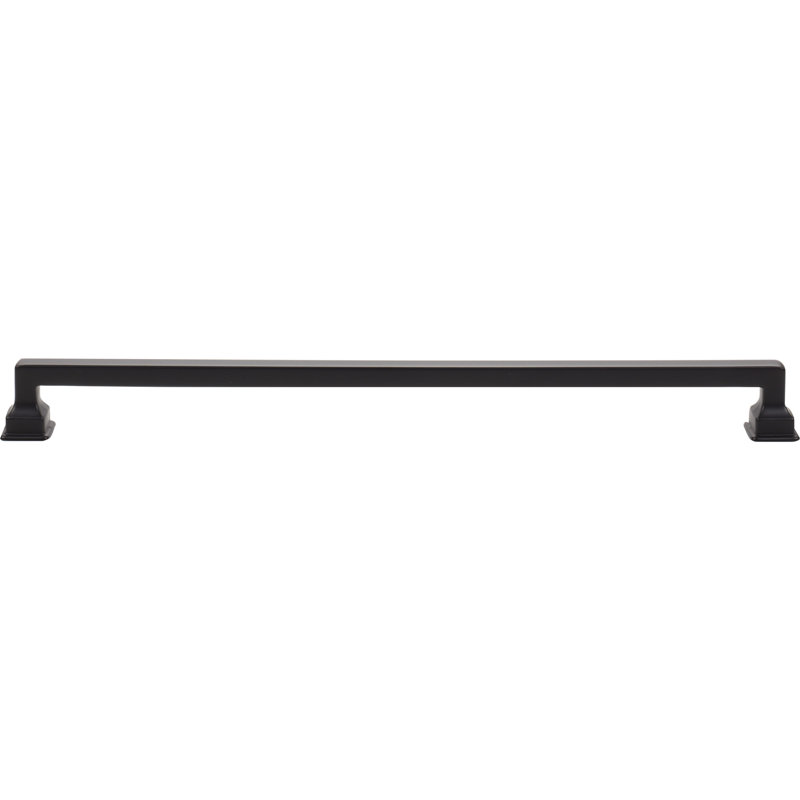 Erika 5 1/16" Center to Center Bar Pull, 12", Matte Black
