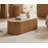 Coomes 52 in. Brown Oval Shaped Cocktail Coffee Table