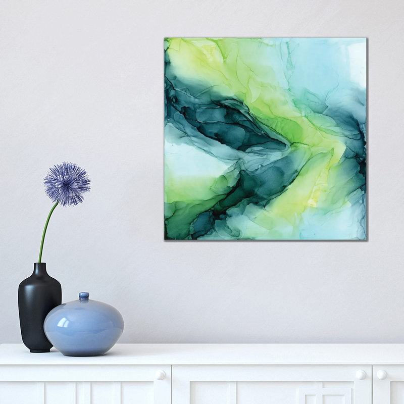 Aqua Lime by Elizabeth Karlson - Wrapped Canvas Print, 45.72cm H x 45.72cm W