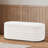 Modern Oval Storage Ottoman Bench, Upholstered Boucle Teddy Fabric End of Bed Bench, End of Bed Stool with Safety Hinge for Bedroom, Living Room-2000698049
