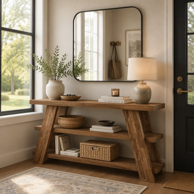 70.9"Console Table, 3-Tier Narrow Sofa Table Farmhouse Foyer Table