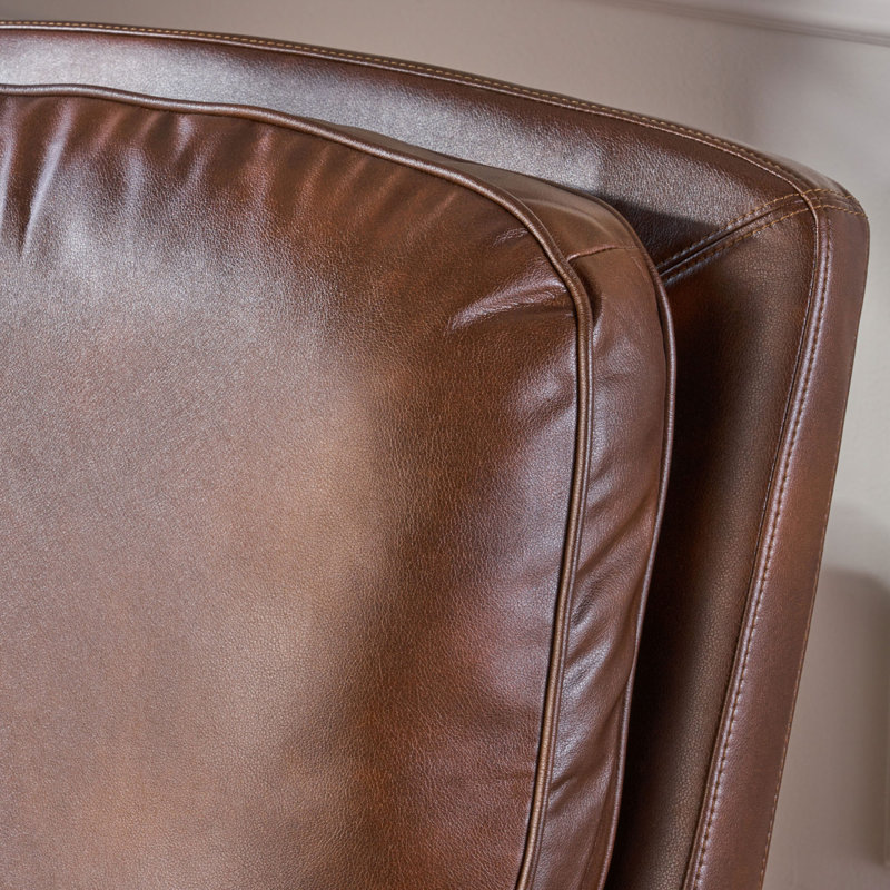 Fauteuils inclinables confortables en polyuréthane brun, style moderne pour la détente à la maison