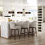Tabouret de bar pivotant rembourré en bois massif avec siège en tissu Wasserman-1203718546-1180167946-1203718544