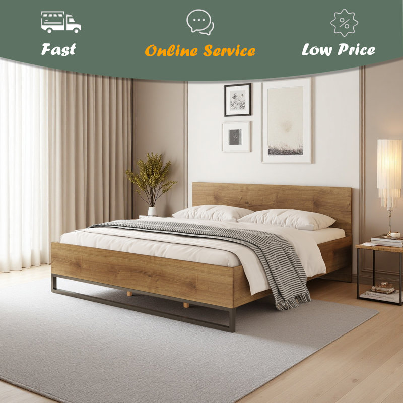 ENGINEERED WOOD BED FRAME, King
