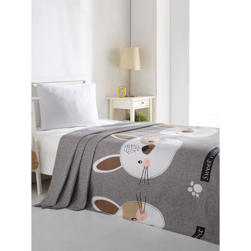 Canalou Cotton Animal Print Bedspread, 140 x 200 cm Bedspread
