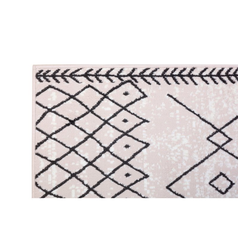 Tapis beige Geometric, Rectangle 2 pi x 4 pi