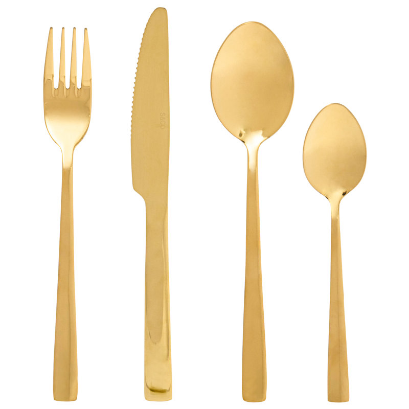 Ensemble de couverts Safdie & Co. Inc. - Service pour 4, Or