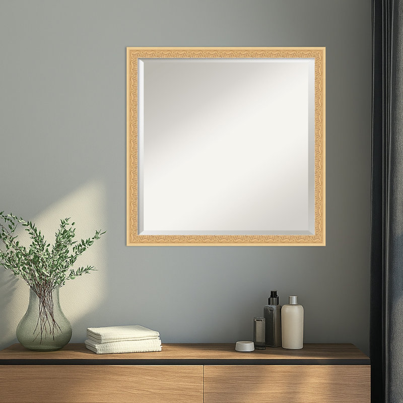 Miroir mural Bethany, Doré, 22 po x 22 po