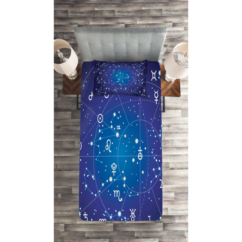 Modern & Contemporary Polyester Coverlet, Twin Bedspread + 1 Sham