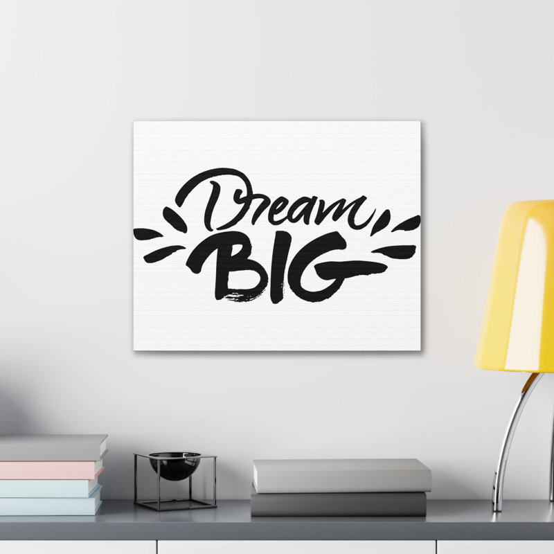 Décoration murale inspirante «Dream Big Plain Motivation»