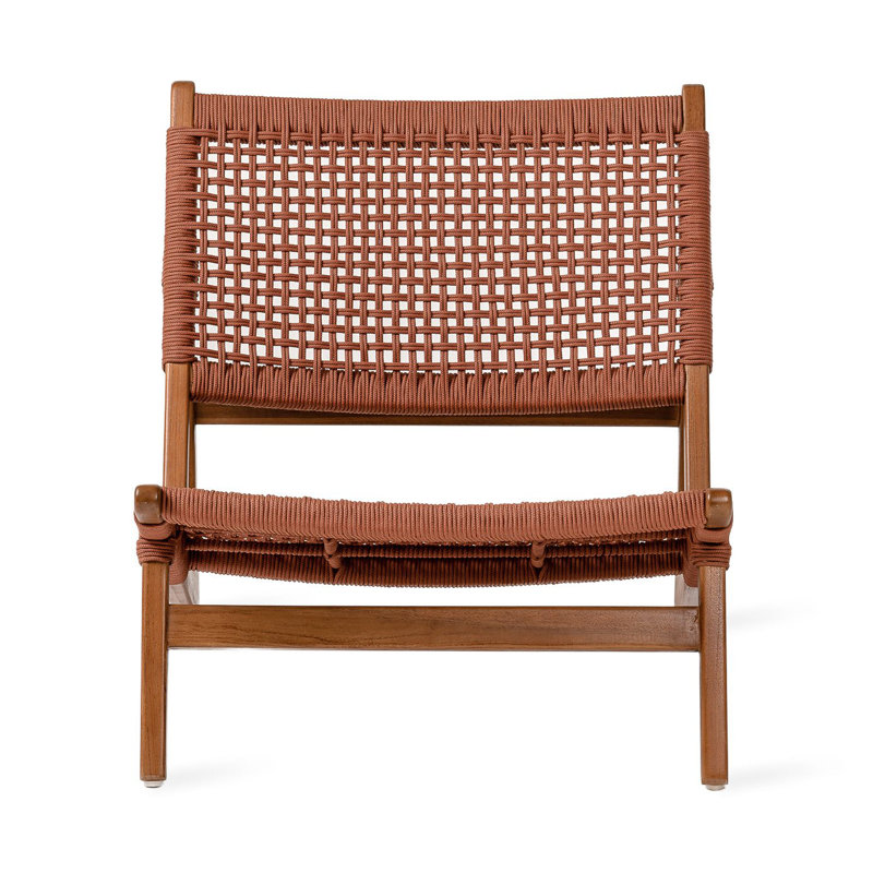 Alizee Outdoor Armless Lounge Chair, Cinnamon, Amber