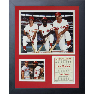 Johnny Bench, Joe Morgan and Pete Rose Framed Memorabilia