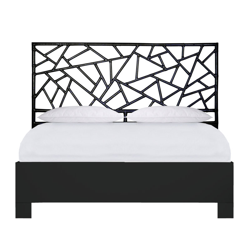 Tiffany Low Profile Bed, King, Black