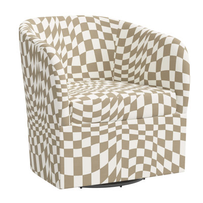 Lesia Upholstered Swivel Barrel Chair