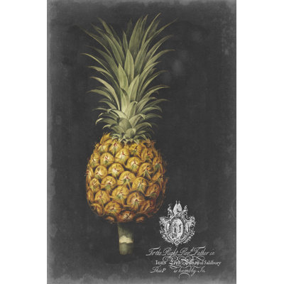 Royal Brookshaw Pineapple II by George Brookshaw - Wrapped Canvas Painting