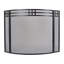 Modern Ember Mill Creek 3-Panel Mesh Fireplace Screen in Black | Heavy-Duty Steel Frame