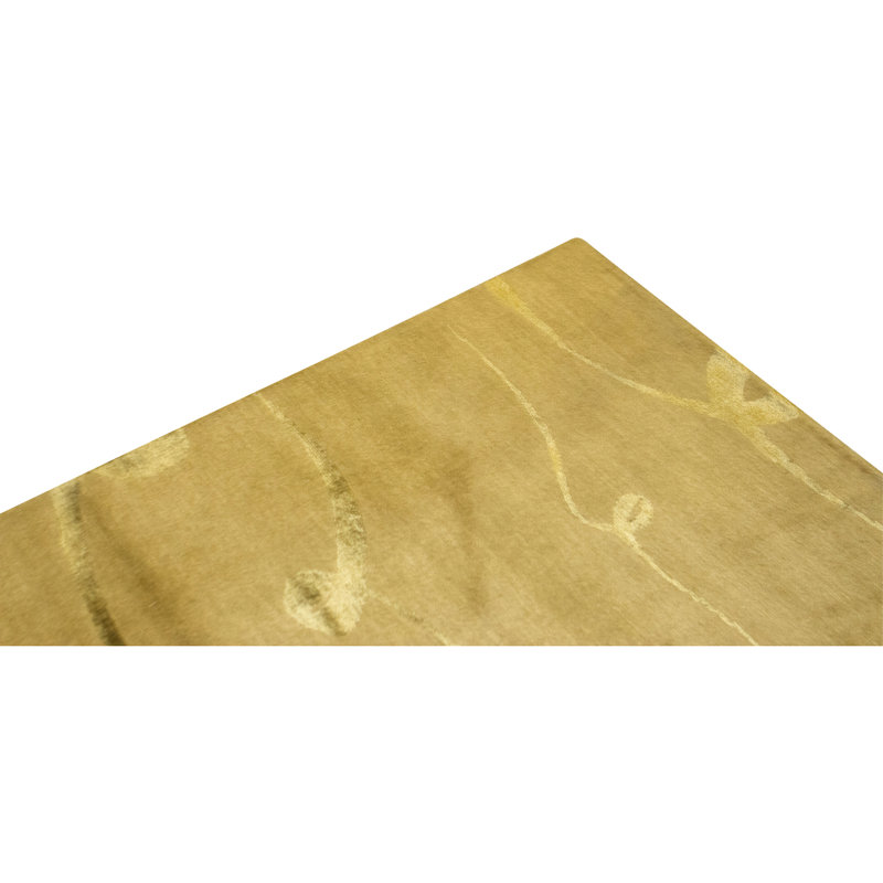 Hand Knotted Area Rug in Gold
