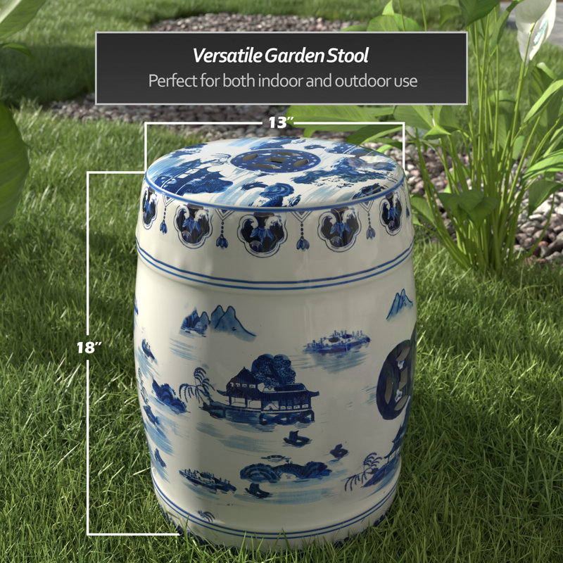 Feuerstein Ceramic Accent Stool