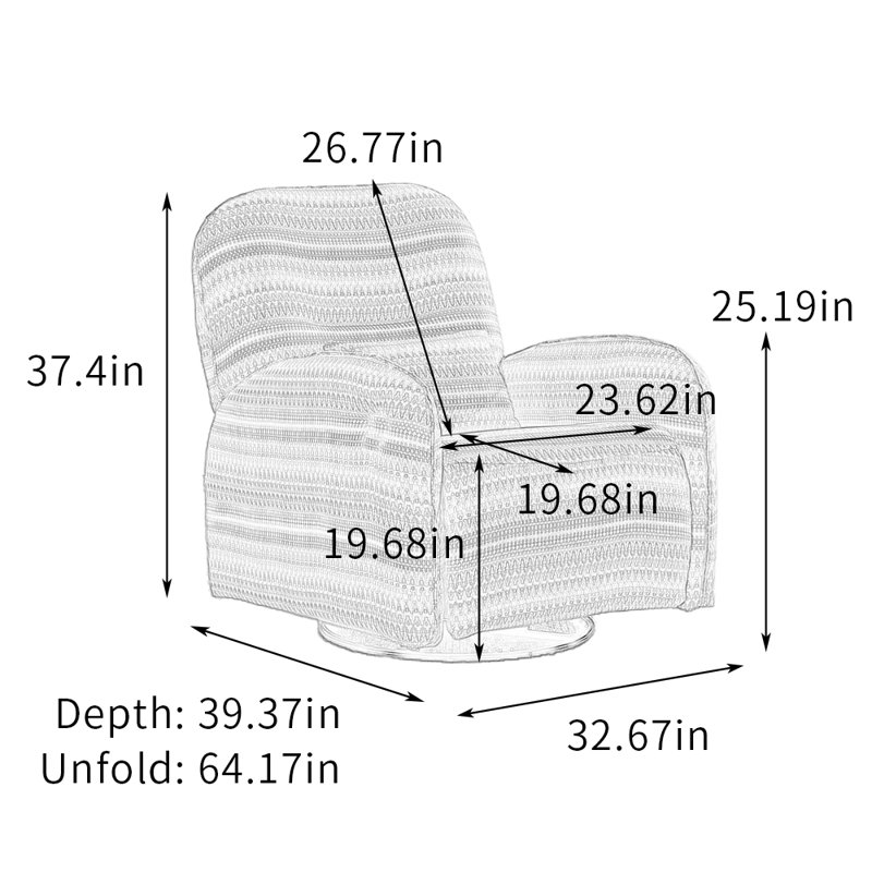 Fauteuil inclinable multifonctionnel rotatif à 360 °, Jaune / Bleu