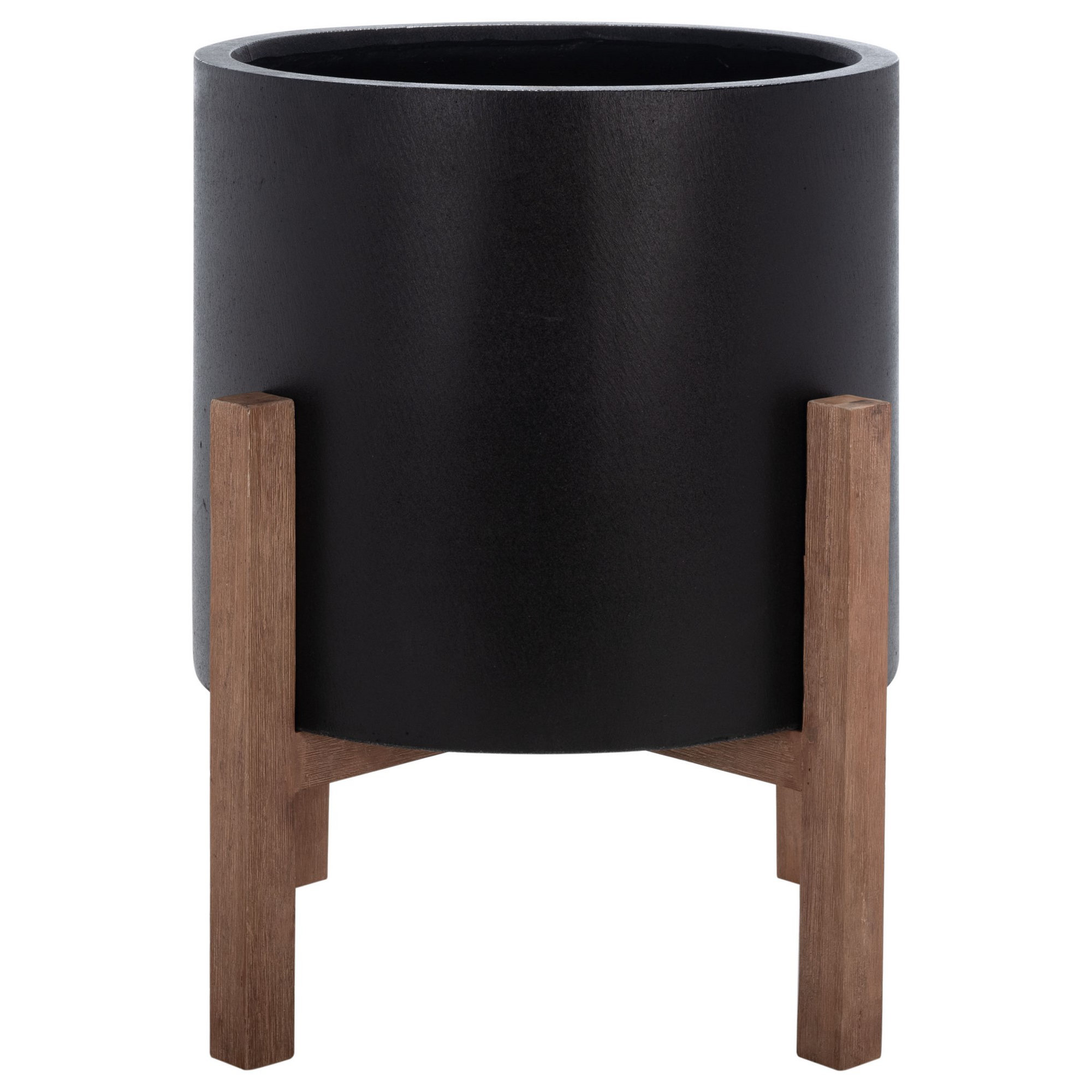 Tabitha Pot Planter, Black, 29.3" H X 25.3" W X 25.3" D