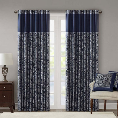 Jacquard Curtain Panel Pair