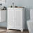 Two Door Rattan Storage Cabinet With Adjustable Partition