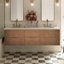Meuble-lavabo mural double rectangulaire 73 po avec comptoir en quartz blanc pur 1,5 po Mulloy-159556928-159556933