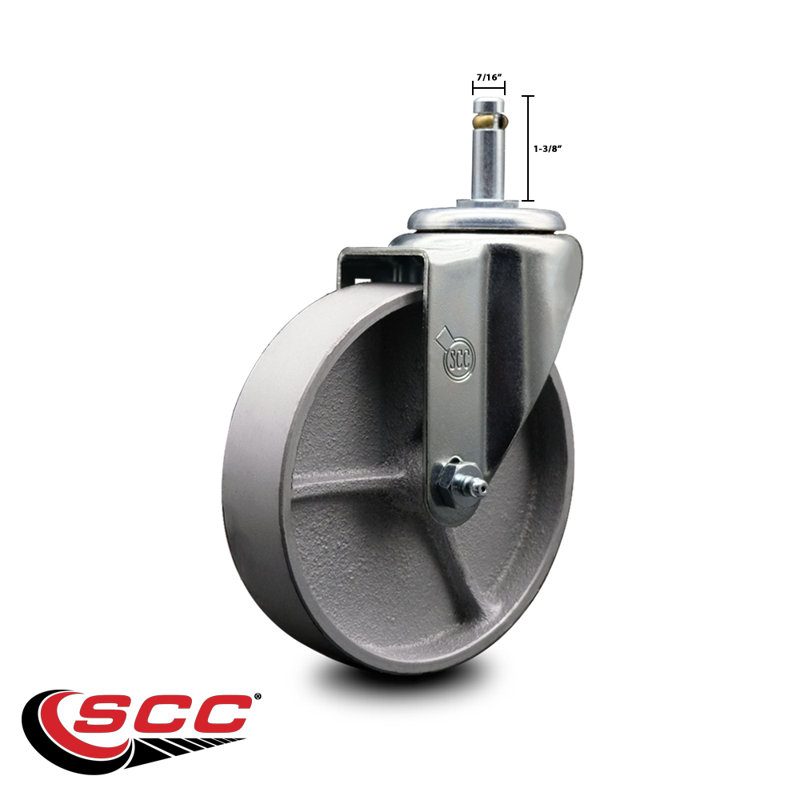 Semi Steel Swivel Grip Ring Stem Caster