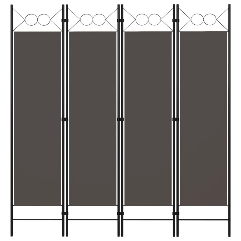 Tati 457.2cm H Folding Room Divider, Anthracite, 4