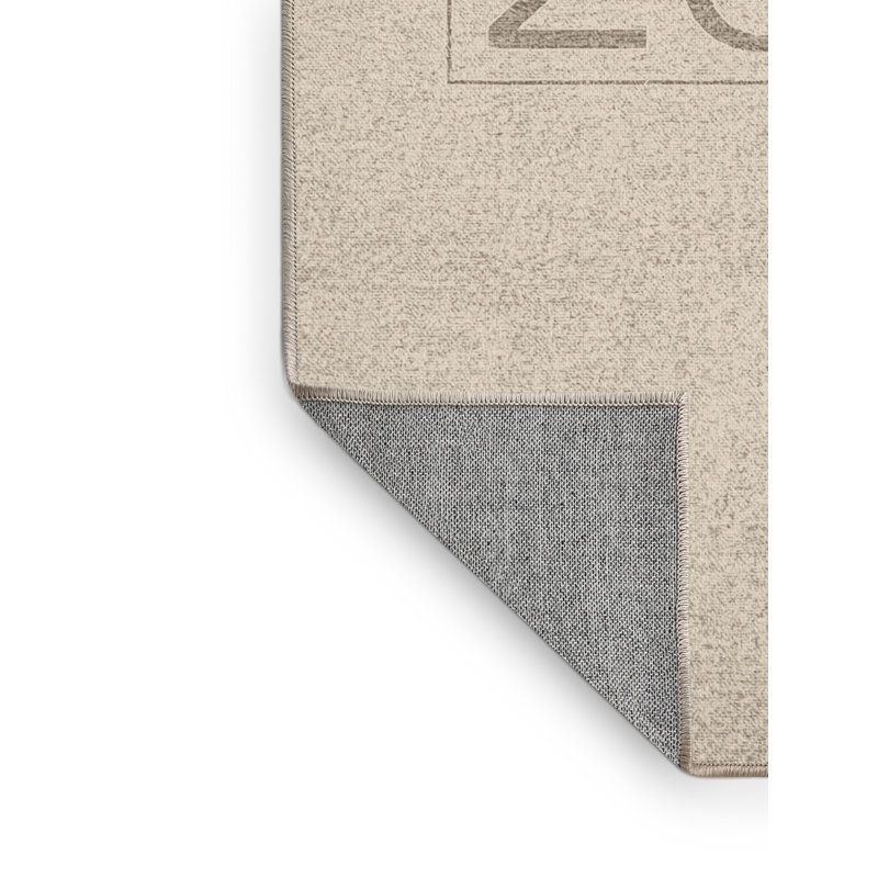 Machine Washable Balbo New Years Modern & Contemporary Abstract Rug in Beige – Beige Binding, 2x5
