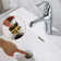 Metal Pop Up Drain Strainer Stopper with Overflow for Bathroom Vessel Sink with Detachable Basket