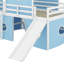 Lit mezzanine double avec tente coulissante et tour-1620667317