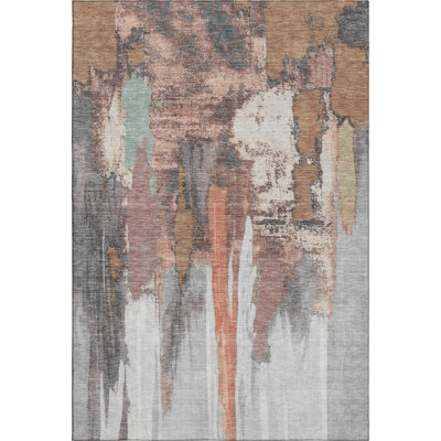 Premium Machine Washable Mouton AMF1979 Abstract Rug