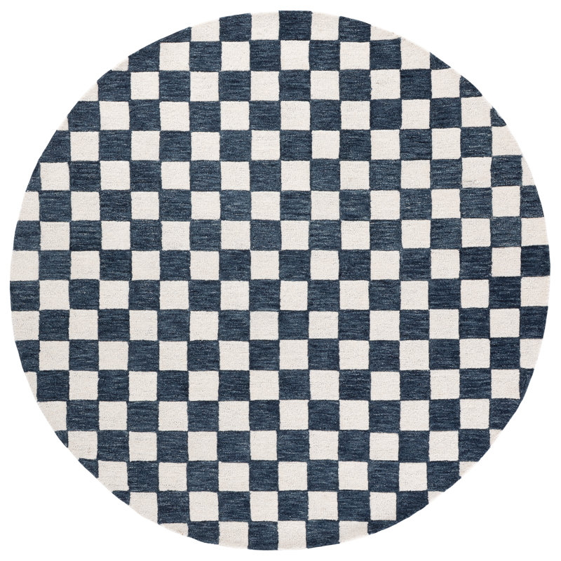 Tapis bleu / ivoire Freemont, Rond 6 pi