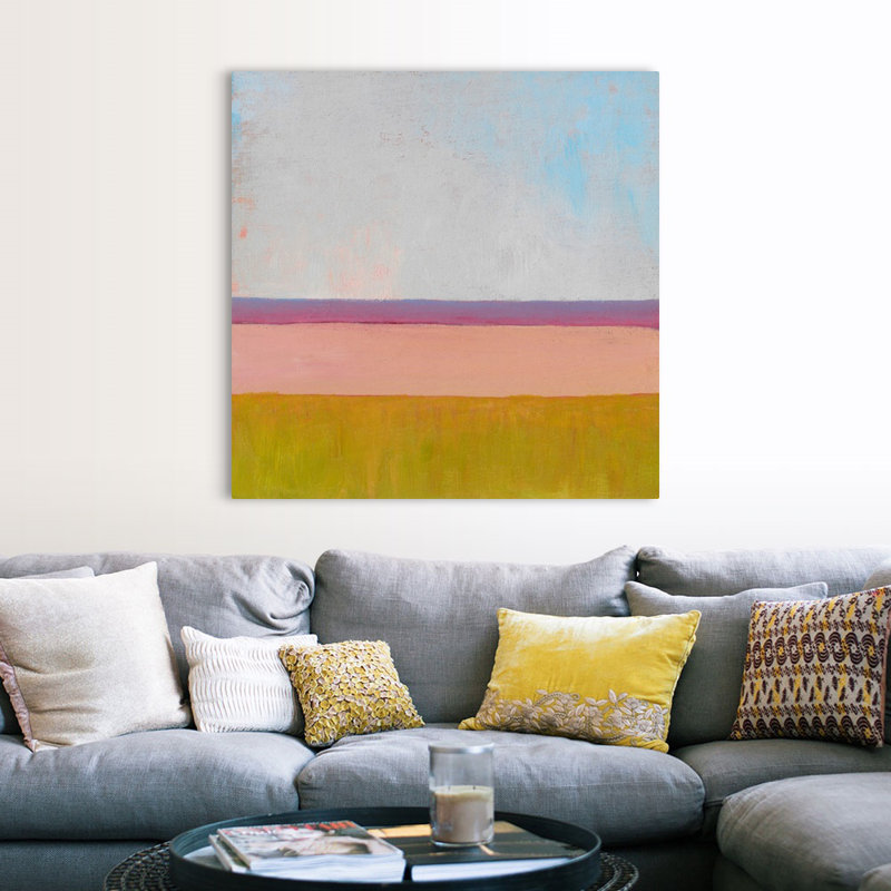 «Beyond the Fields I» par Carol Young - reproduction d'art, Toile tendue, H 48 po x l 48 po x P 1,25 po