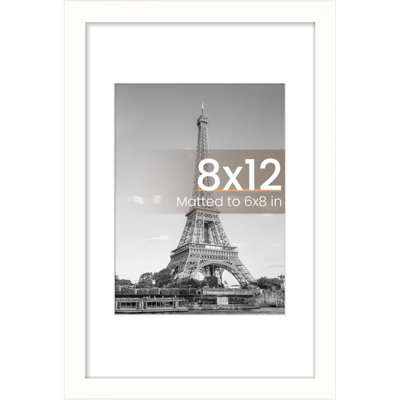 8X12 Picture Frame, Display Pictures 6X8 With Mat Or 8X12 Without Mat, Wall Hanging Photo Frame, Gray, 1 Pack