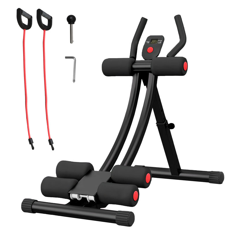 Appareil pour abdos, appareil d'entraînement pour abdos réglable à deux voies, équipement d'entraînement pour la salle de gym à domicile, rail ergonomique pour de meilleurs abdos, appareil d'entraînement pliable pour un entraînement complet du corps à la maison