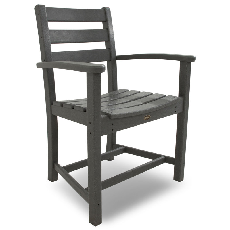 POLYWOOD Monterey Bay Dining Arm Chair, Stepping Stone