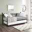 Antwerp Metal Daybed with Trundle and Mattress-955318975