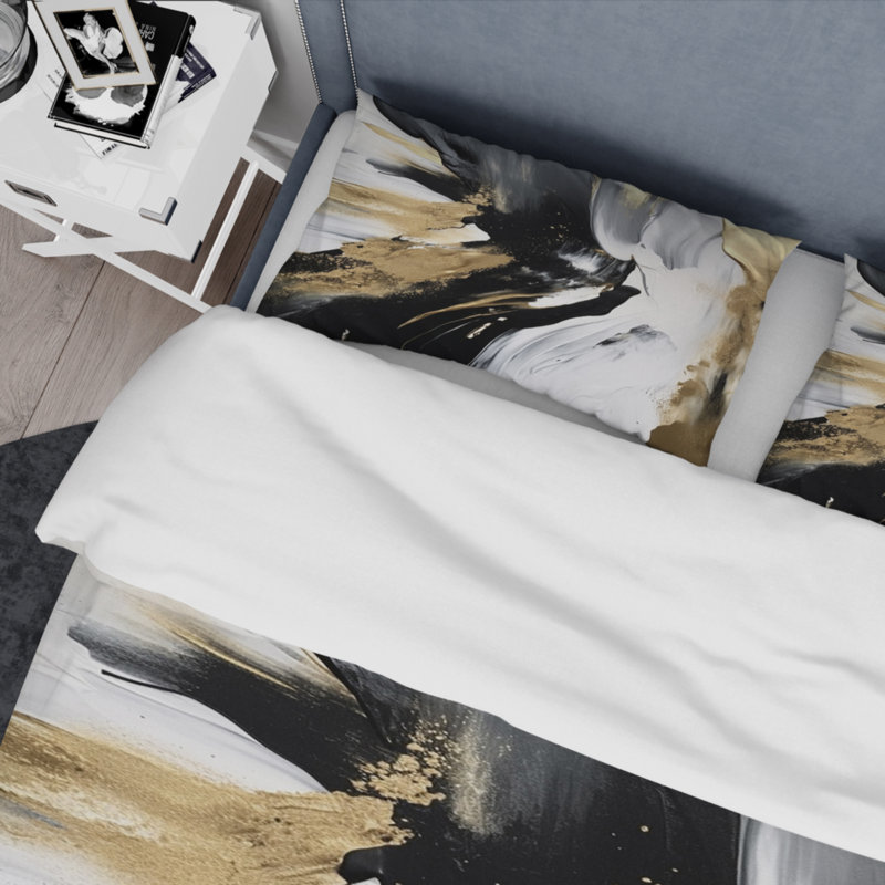 Ensemble de housse de couette en microfibre / polyester , Housse de couette pour grand lit et 2 taies décor