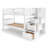 Tena Twin over Twin Solid Wood Standard Bunk Bed with a 3 Step Stairway and 3 Built-In Drawers, White-2032779373