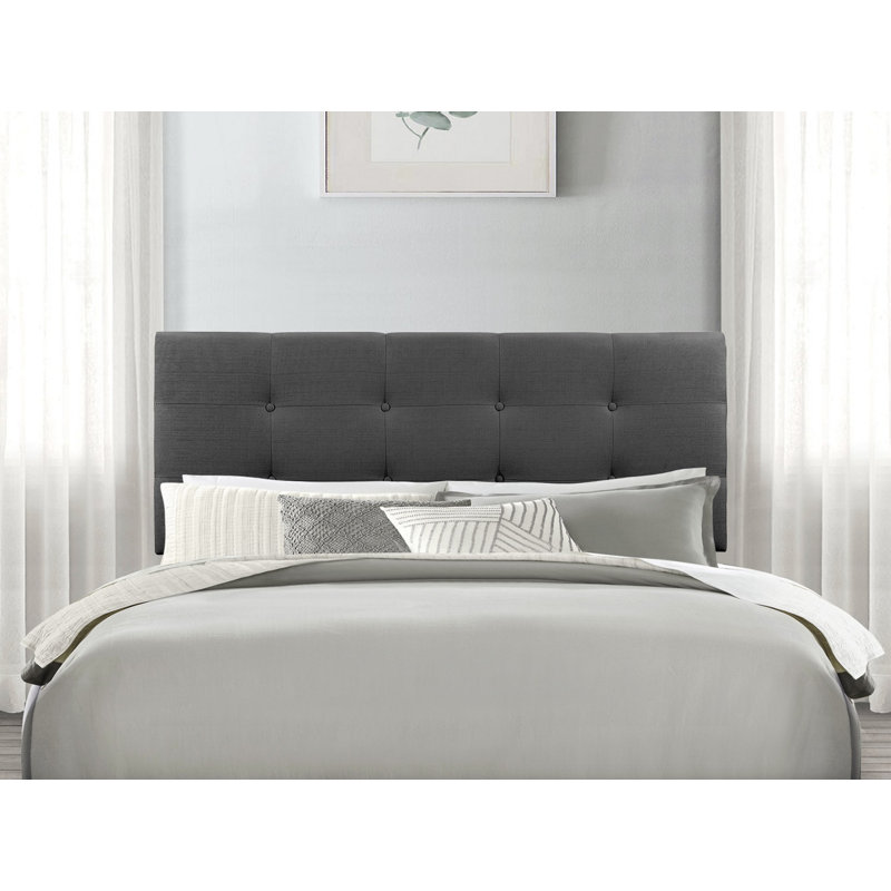 Annifer Upholstered Headboard, Dark Gray, King